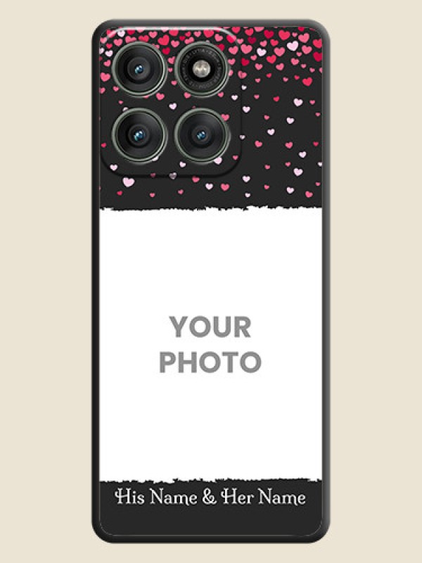 Custom Fall in Love with Your Partner on Photo On Space Black Custom Soft Matte Mobile Back Cover - Motorola Edge 60 Pro 5G - alternate view