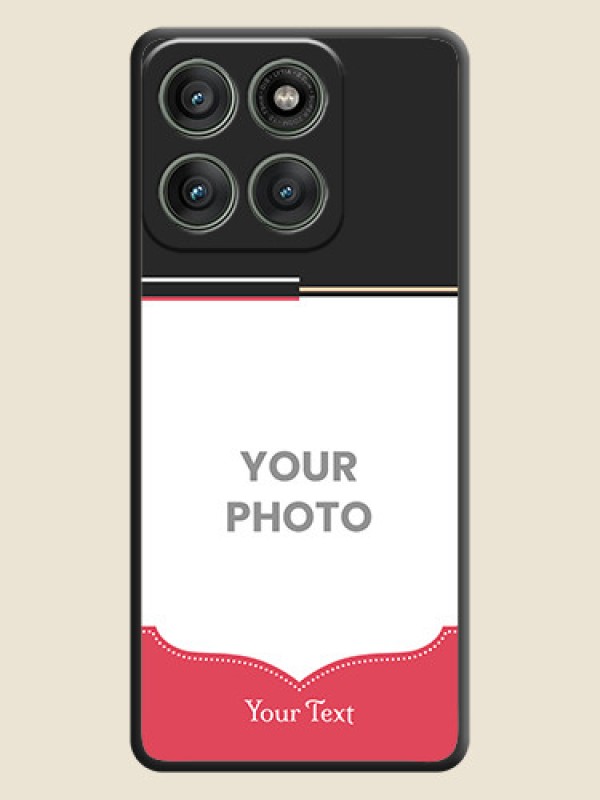 Custom Classic Plain Design with Name On Space Black Custom Soft Matte Mobile Back Cover - Motorola Edge 60 Pro 5G - alternate view