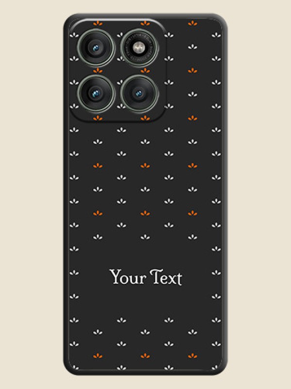 Custom Simple Pattern With Custom Text On Space Black Custom Soft Matte Mobile Back Cover - Motorola Edge 60 Pro 5G - alternate view