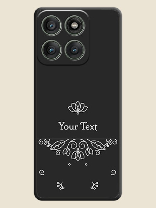 Custom Lotus Garden Custom Text On Space Black Custom Soft Matte Mobile Back Cover - Motorola Edge 60 Pro 5G - alternate view