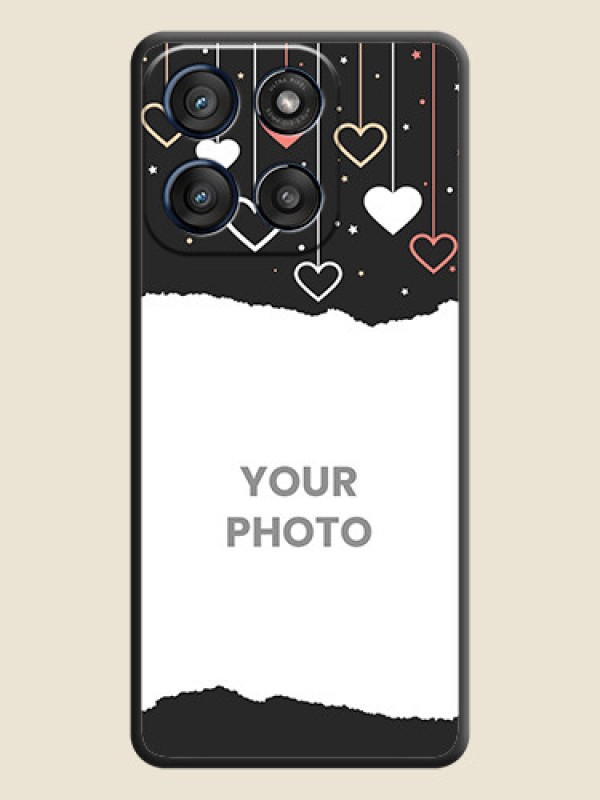 Custom Love Hangings with Splash Wave Picture On Space Black Custom Soft Matte Mobile Back Cover - Motorola Edge 60 Stylus - alternate view
