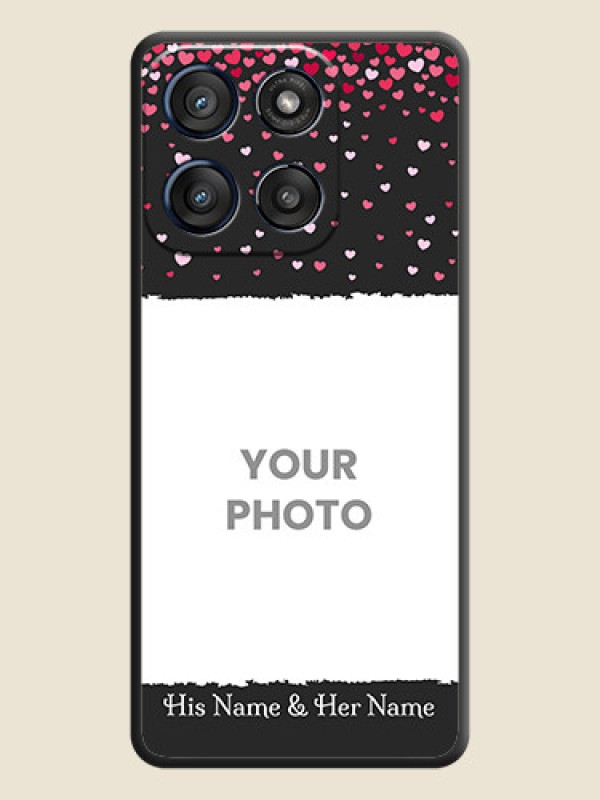 Custom Fall in Love with Your Partner on Photo On Space Black Custom Soft Matte Mobile Back Cover - Motorola Edge 60 Stylus - alternate view