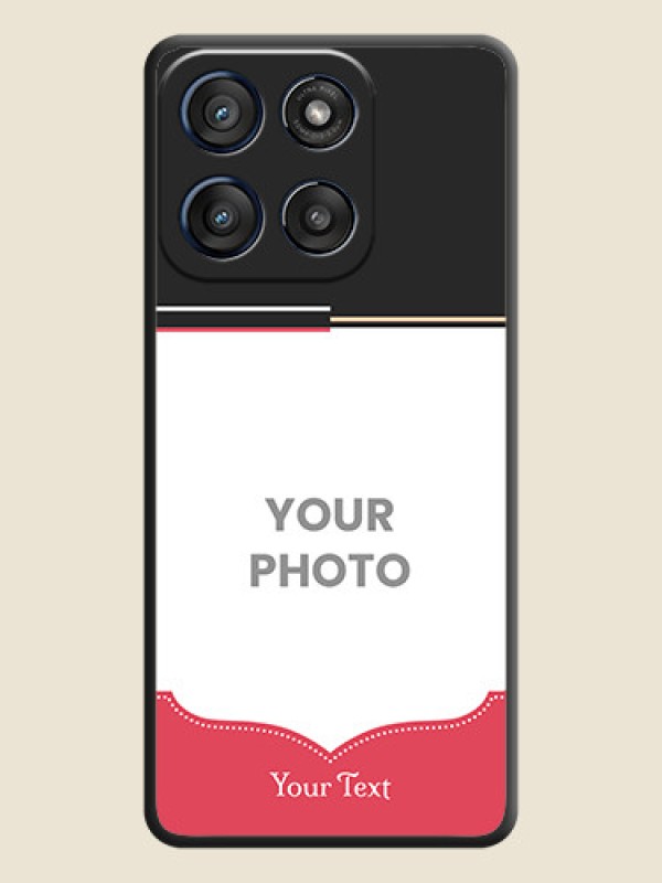 Custom Classic Plain Design with Name On Space Black Custom Soft Matte Mobile Back Cover - Motorola Edge 60 Stylus - alternate view