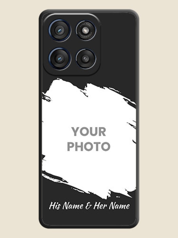 Custom Grunge Brush Strokes on Photo On Space Black Custom Soft Matte Mobile Back Cover - Motorola Edge 60 Stylus - alternate view