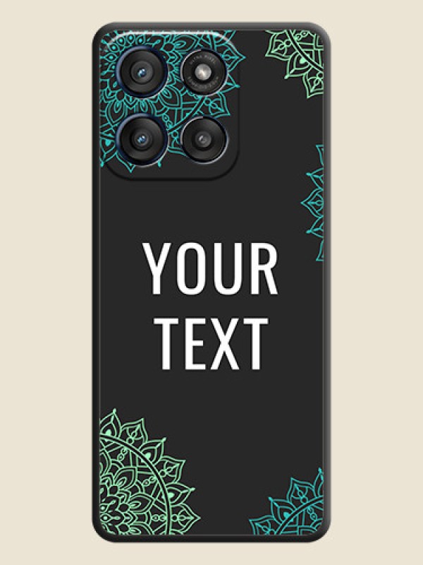 Custom Your Name with Floral Design On Space Black Custom Soft Matte Mobile Back Cover - Motorola Edge 60 Stylus - alternate view