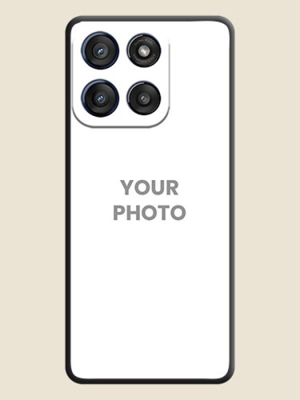 Custom Full Single Pic Upload On Space Black Custom Soft Matte Mobile Back Cover - Motorola Edge 60 Stylus - alternate view