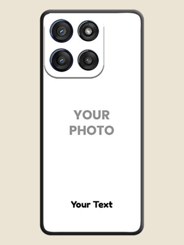 Custom Full Single Pic Upload With Text On Space Black Custom Soft Matte Mobile Back Cover - Motorola Edge 60 Stylus - alternate view