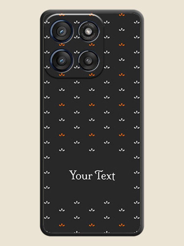 Custom Simple Pattern With Custom Text On Space Black Custom Soft Matte Mobile Back Cover - Motorola Edge 60 Stylus - alternate view