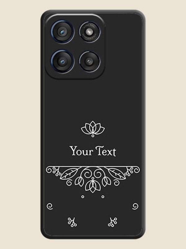 Custom Lotus Garden Custom Text On Space Black Custom Soft Matte Mobile Back Cover - Motorola Edge 60 Stylus - alternate view