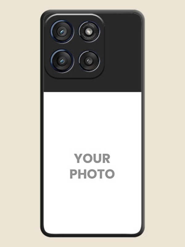 Custom Image Upload With Space Black Color On Custom Soft Matte Mobile Back Cover - Motorola Edge 60 Stylus - alternate view