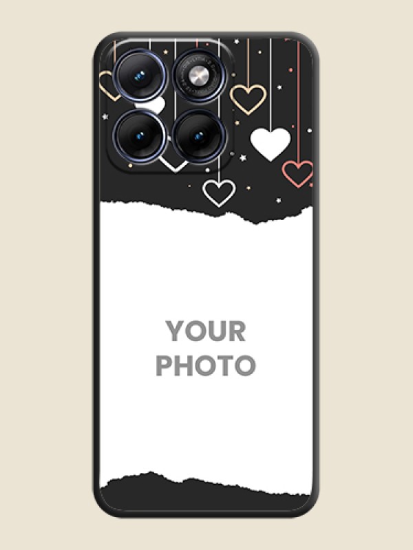 Custom Love Hangings with Splash Wave Picture On Space Black Custom Soft Matte Mobile Back Cover - Motorola Edge 70 5G - alternate view