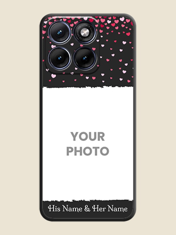 Custom Fall in Love with Your Partner on Photo On Space Black Custom Soft Matte Mobile Back Cover - Motorola Edge 70 5G - alternate view