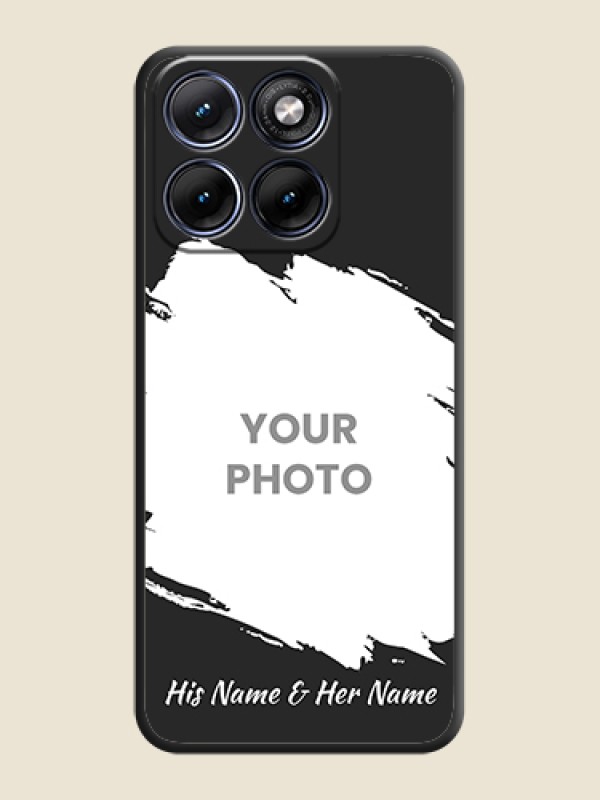 Custom Grunge Brush Strokes on Photo On Space Black Custom Soft Matte Mobile Back Cover - Motorola Edge 70 5G - alternate view