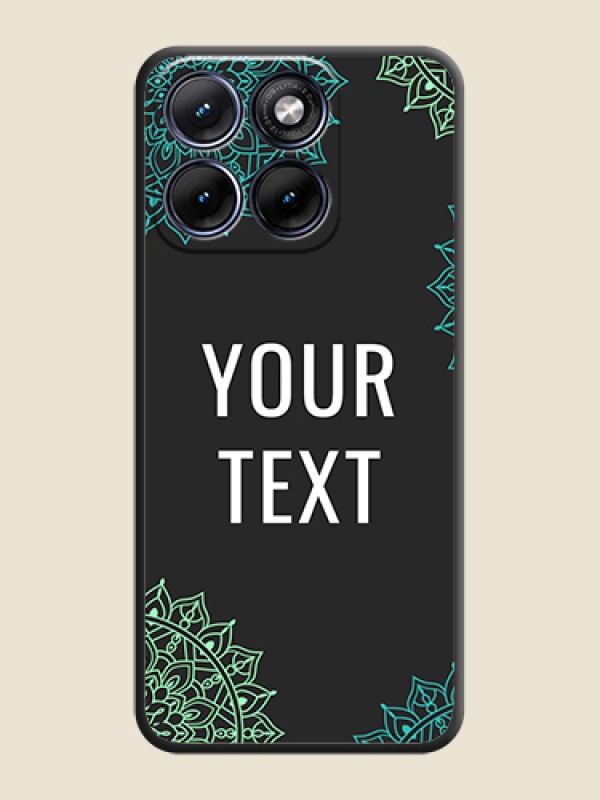 Custom Your Name with Floral Design On Space Black Custom Soft Matte Mobile Back Cover - Motorola Edge 70 5G - alternate view
