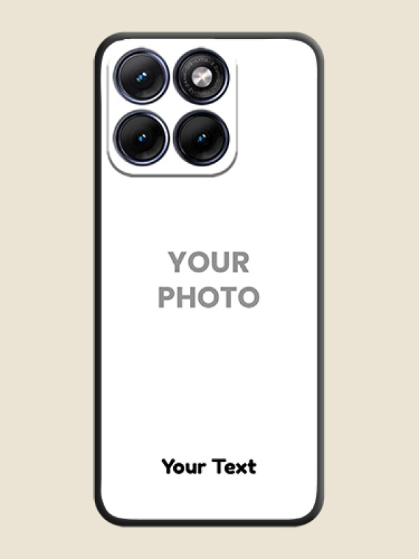 Custom Full Single Pic Upload With Text On Space Black Custom Soft Matte Mobile Back Cover - Motorola Edge 70 5G - alternate view