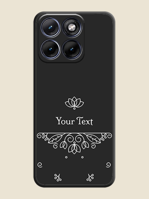 Custom Lotus Garden Custom Text On Space Black Custom Soft Matte Mobile Back Cover - Motorola Edge 70 5G - alternate view