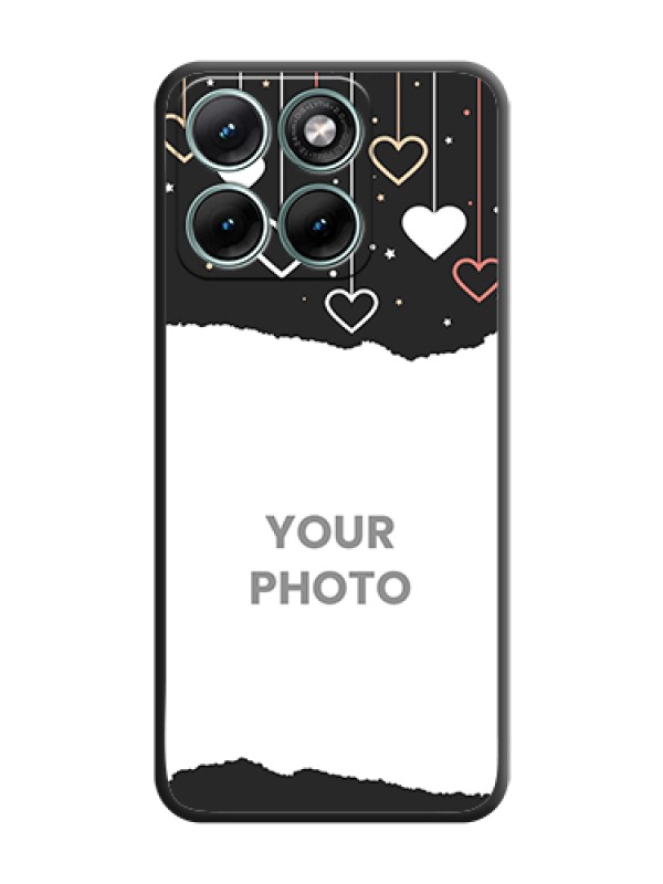 Custom Love Hangings with Splash Wave Picture On Space Black Custom Soft Matte Mobile Back Cover - Motorola Edge 70 Fusion - alternate view