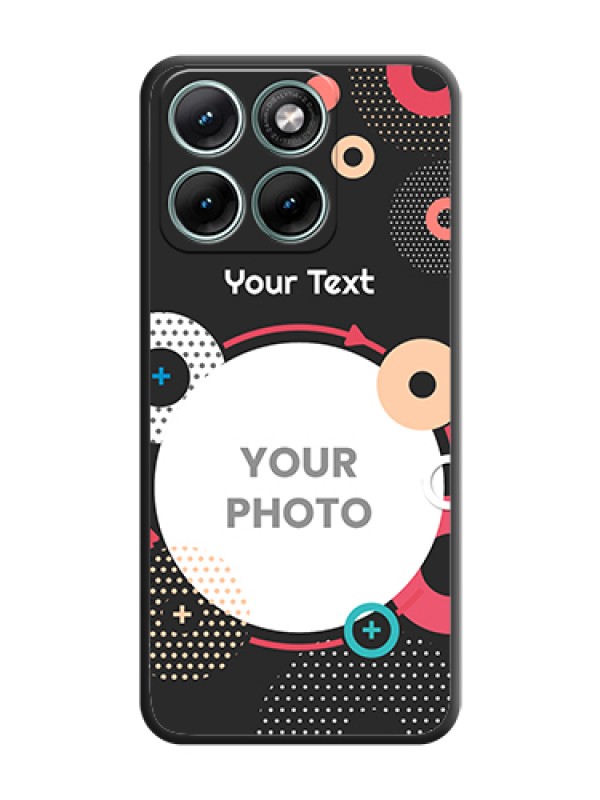 Custom Multicoloured Round Image On Space Black Custom Soft Matte Mobile Back Cover - Motorola Edge 70 Fusion - alternate view