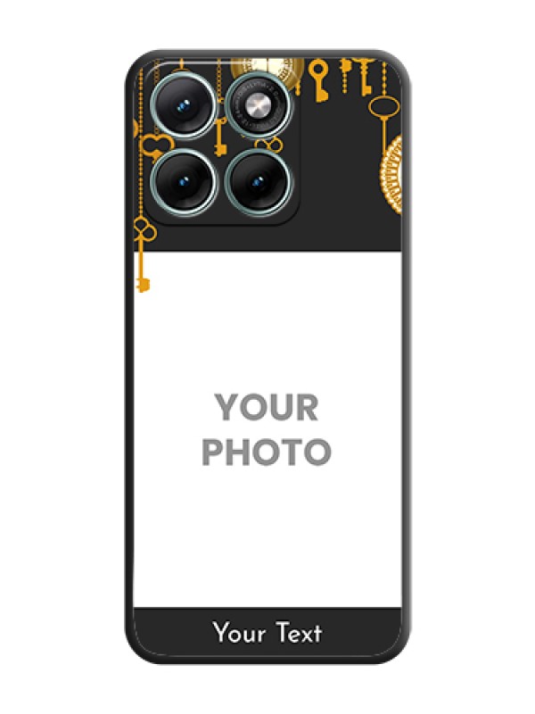 Custom Decorative Design with Text On Space Black Custom Soft Matte Mobile Back Cover - Motorola Edge 70 Fusion - alternate view