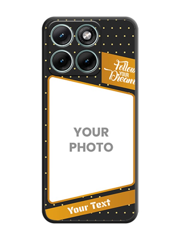 Custom Follow Your Dreams with White Dots On Space Black Custom Soft Matte Mobile Back Cover - Motorola Edge 70 Fusion - alternate view