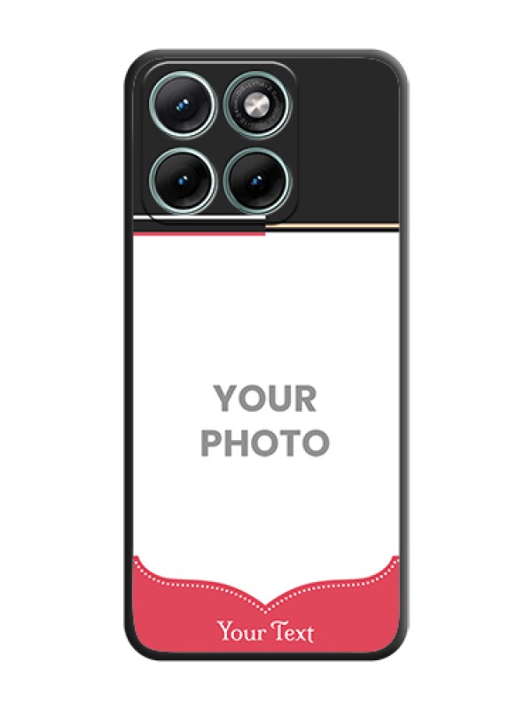 Custom Classic Plain Design with Name On Space Black Custom Soft Matte Mobile Back Cover - Motorola Edge 70 Fusion - alternate view