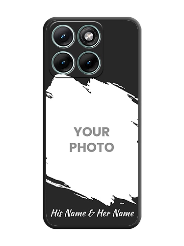 Custom Grunge Brush Strokes on Photo On Space Black Custom Soft Matte Mobile Back Cover - Motorola Edge 70 Fusion - alternate view