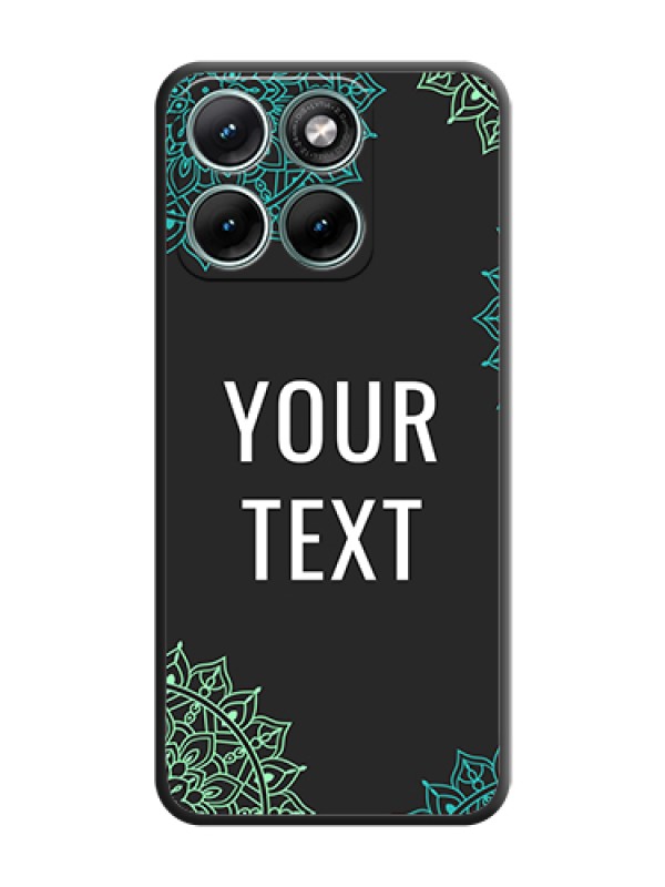 Custom Your Name with Floral Design On Space Black Custom Soft Matte Mobile Back Cover - Motorola Edge 70 Fusion - alternate view