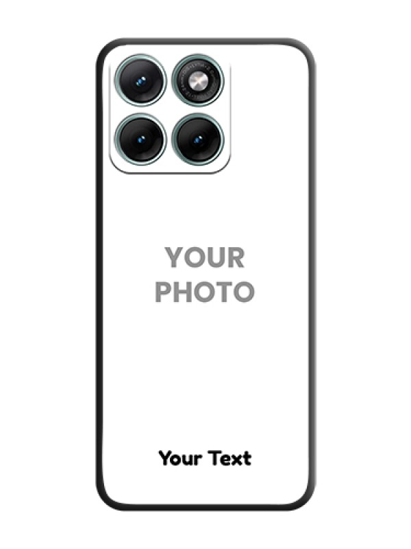 Custom Full Single Pic Upload With Text On Space Black Custom Soft Matte Mobile Back Cover - Motorola Edge 70 Fusion - alternate view