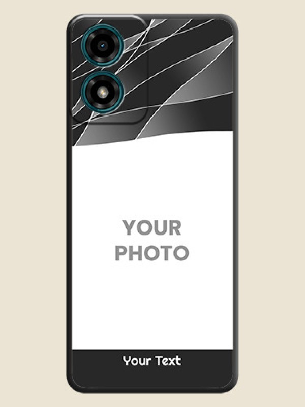 Custom Mixed Wave Lines - Photo on Space Black Soft Matte Mobile Cover - Motorola G04 - alternate view