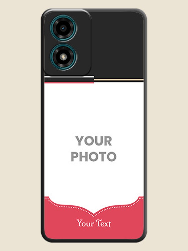 Custom Classic Plain Design with Name - Photo on Space Black Soft Matte Phone Cover - Motorola G04 - alternate view