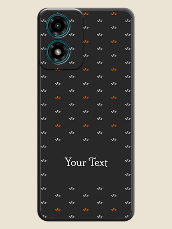 Custom Simple Pattern With Custom Text On Space Black Personalized Soft Matte Phone Covers - Motorola G04 - alternate view