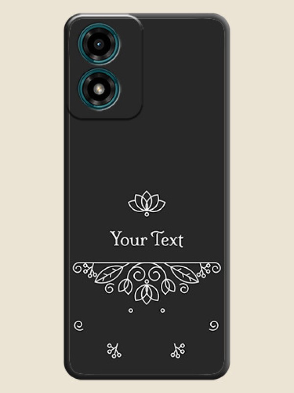 Custom Lotus Garden Custom Text On Space Black Personalized Soft Matte Phone Covers - Motorola G04 - alternate view