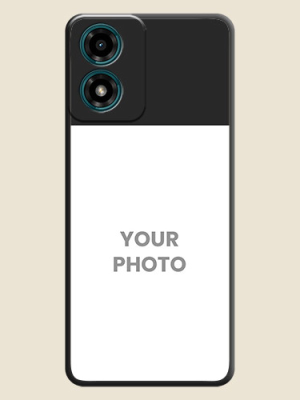 Custom Image Upload With Space Black Color On Custom Soft Matte Mobile Back Cover - Motorola G04 - alternate view