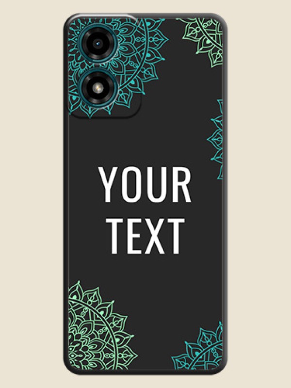 Custom Your Name with Floral Design On Space Black Custom Soft Matte Mobile Back Cover - Motorola G04s - alternate view