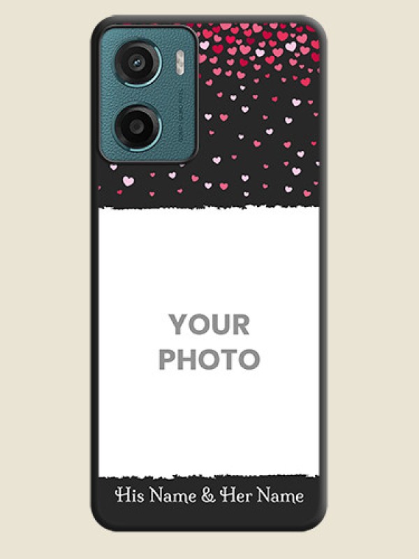 Custom Fall in Love with Your Partner on Photo On Space Black Custom Soft Matte Mobile Back Cover - Motorola G05 - alternate view
