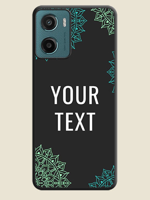 Custom Your Name with Floral Design On Space Black Custom Soft Matte Mobile Back Cover - Motorola G05 - alternate view