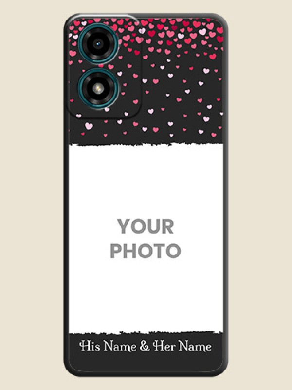 Custom Fall in Love with Your Partner - Photo on Space Black Soft Matte Phone Cover - Motorola G24 Power - alternate view