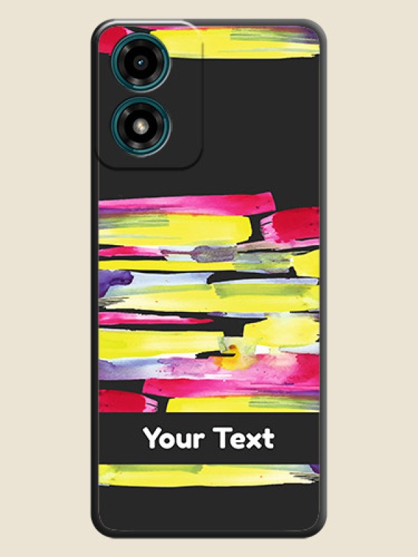 Custom Brush Coloured on Space Black Personalized Soft Matte Phone Covers - Motorola G24 Power - alternate view