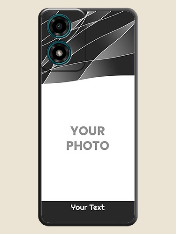 Custom Mixed Wave Lines - Photo on Space Black Soft Matte Mobile Cover - Motorola G24 Power - alternate view