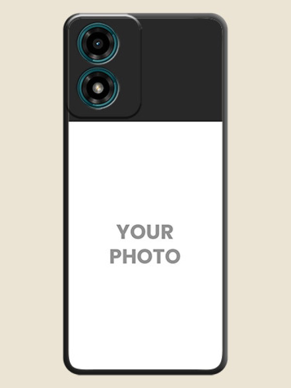Custom Image Upload With Space Black Color On Custom Soft Matte Mobile Back Cover - Motorola G24 Power - alternate view
