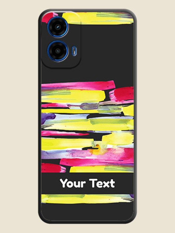 Custom Brush Coloured on Space Black Personalized Soft Matte Phone Covers - Motorola G34 5G - alternate view