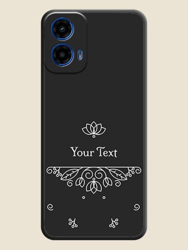 Custom Lotus Garden Custom Text On Space Black Personalized Soft Matte Phone Covers - Motorola G34 5G - alternate view