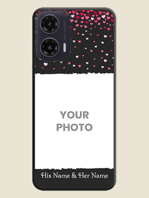 Custom Fall in Love with Your Partner on Photo On Space Black Custom Soft Matte Mobile Back Cover - Motorola G35 5G - alternate view