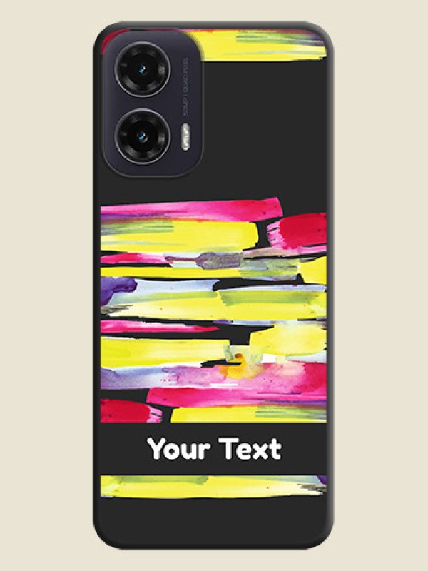 Custom Brush Coloured On Space Black Custom Soft Matte Mobile Back Cover - Motorola G35 5G - alternate view