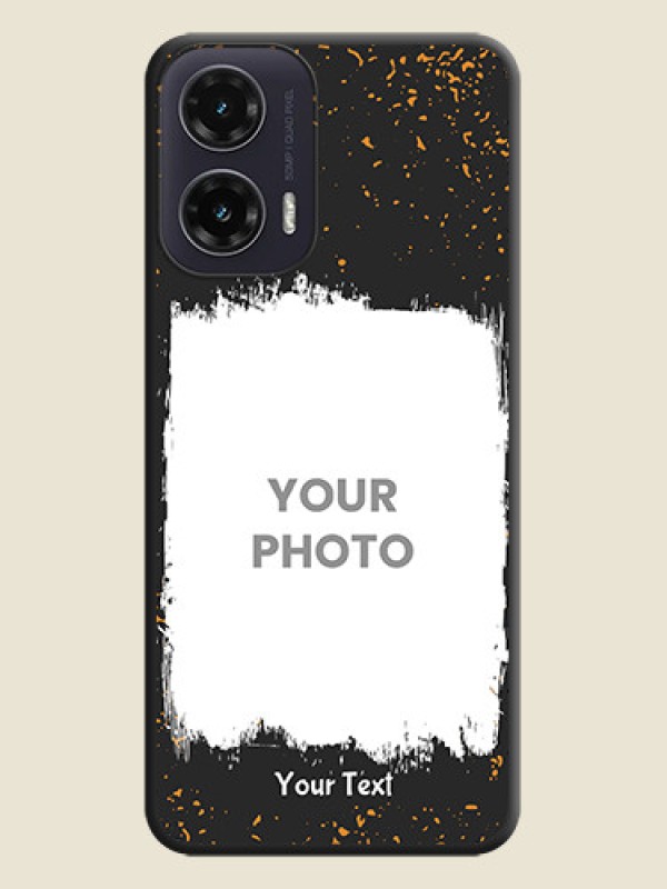 Custom Spray Free Design on Photo On Space Black Custom Soft Matte Mobile Back Cover - Motorola G35 5G - alternate view