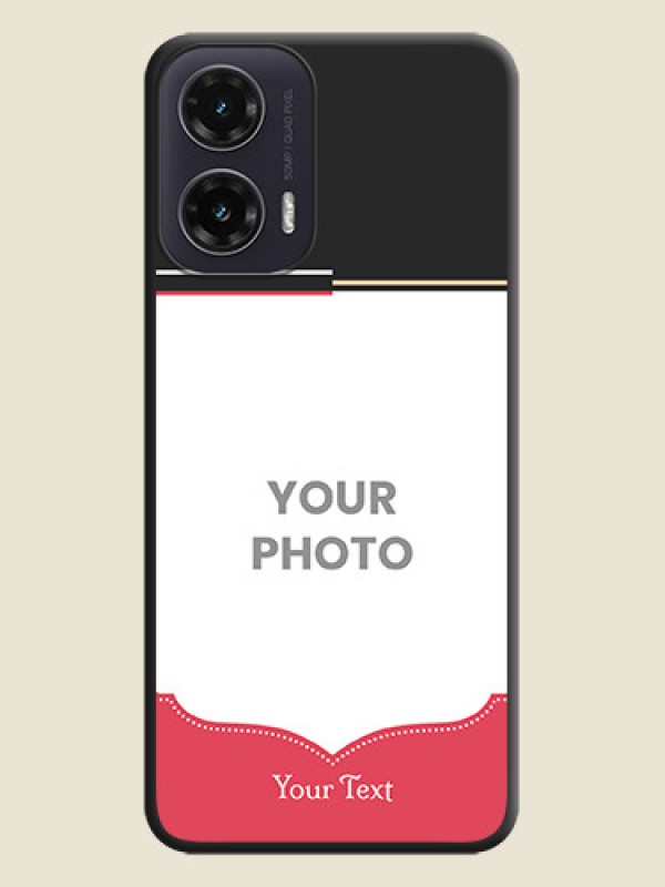 Custom Classic Plain Design with Name On Space Black Custom Soft Matte Mobile Back Cover - Motorola G35 5G - alternate view