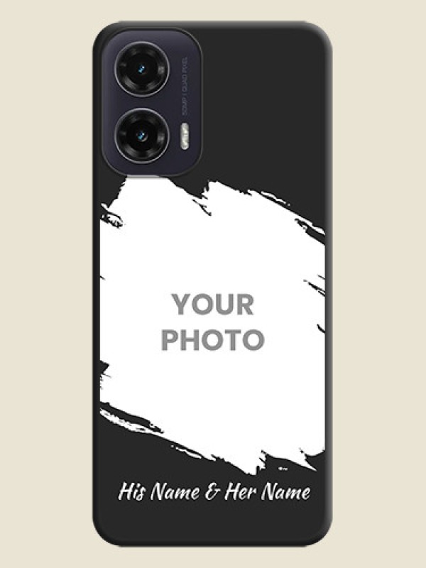 Custom Grunge Brush Strokes on Photo On Space Black Custom Soft Matte Mobile Back Cover - Motorola G35 5G - alternate view