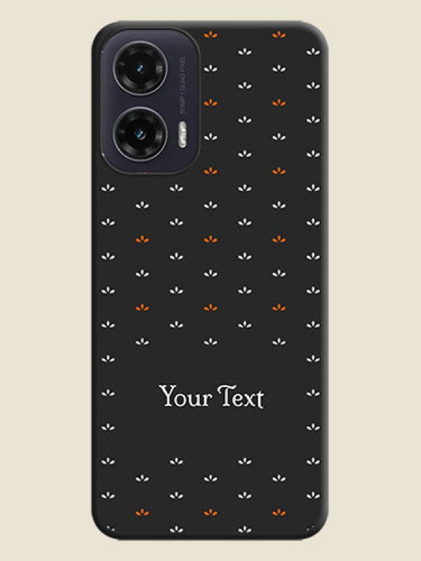 Custom Simple Pattern With Custom Text On Space Black Custom Soft Matte Mobile Back Cover - Motorola G35 5G - alternate view