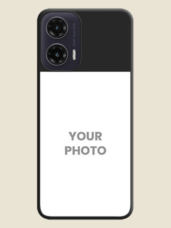Custom Image Upload With Space Black Color On Custom Soft Matte Mobile Back Cover - Motorola G35 5G - alternate view