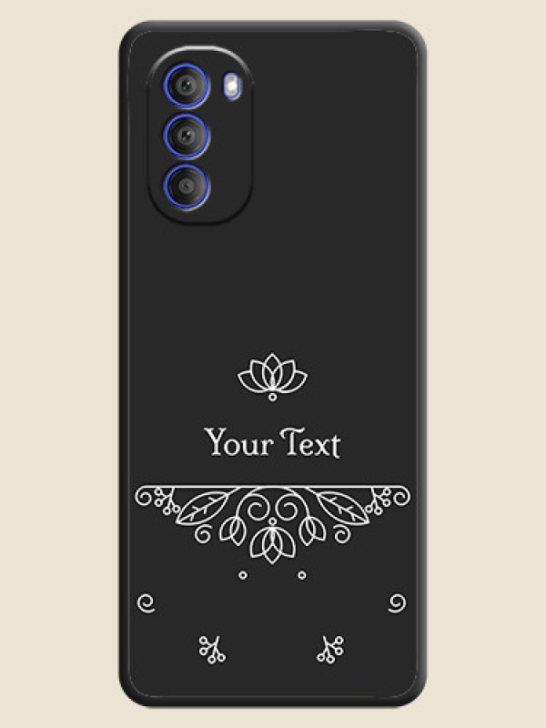 Custom Lotus Garden Custom Text On Space Black Personalized Soft Matte Phone Covers -Motorola G51 5G - alternate view